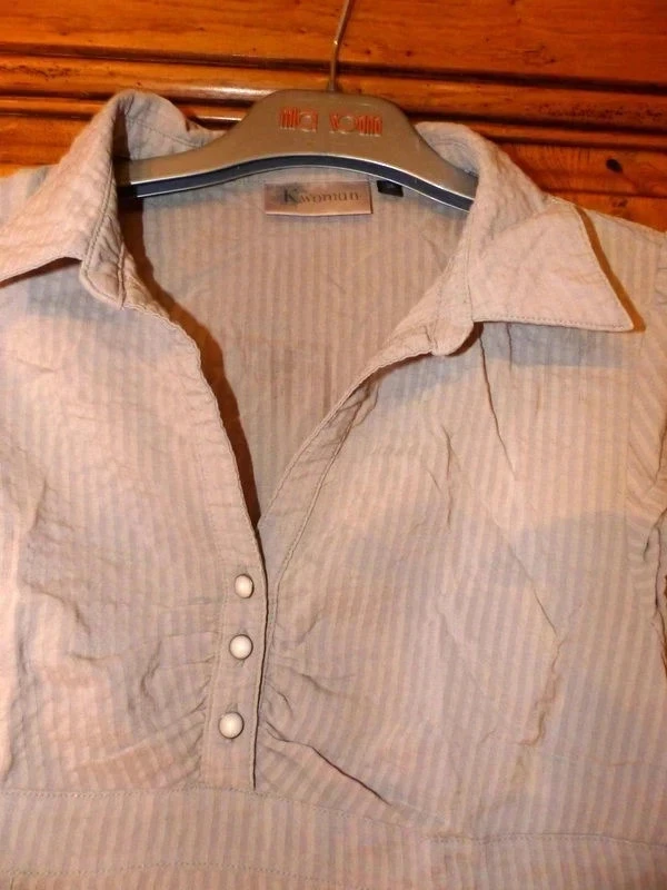 blusa manga curta cinza – photo 3